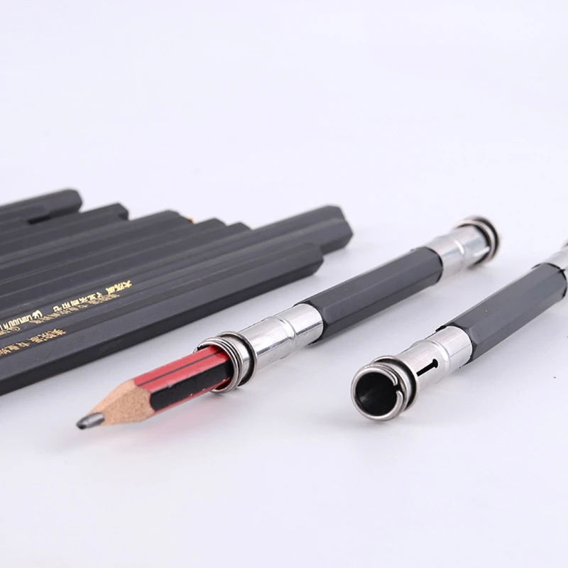 2 Pcs Dual for Head Pencil Extender Art Pencil Eyeliner Makeup Drawing Pencil Lengthener Writing Tool Holder Dropsale