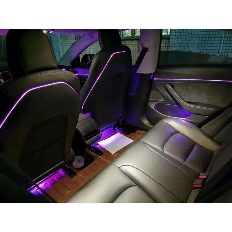 Retrofitting Lights  Light Bar Car 64 Colors Ambient Light Model 3 2021