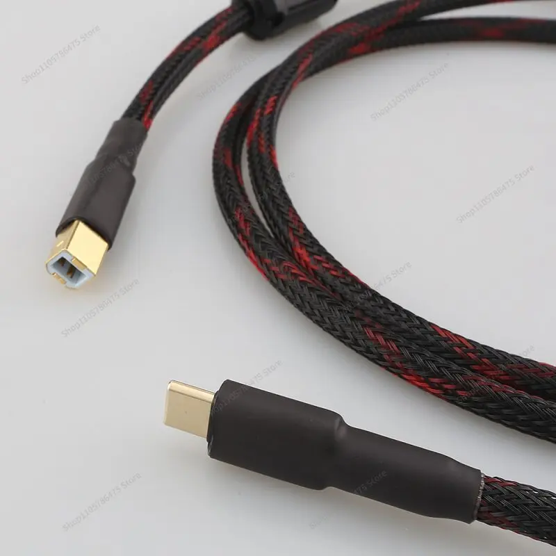 For Fever USB Audio Cable Android Teypc Flat Port Mobile Phone Otg Decoding Cable Typec To B Square Port Dac Data