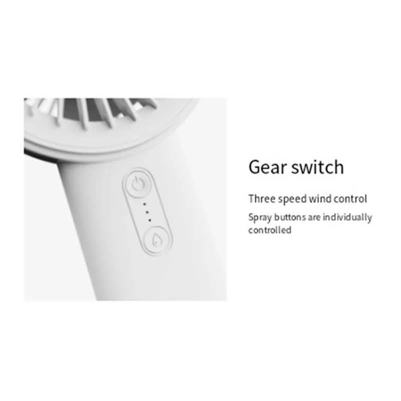 ABMR-Misting Fan Portable Handheld Fan, 4000Mah Handheld Misting Fan Rechargeable Power Bank,Cooling Water Fan For Travel