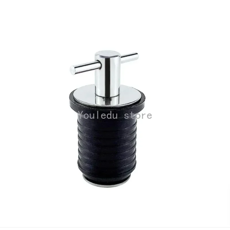 Stainless Steel 304 Handle Rubber Drain Plug Snap Tight Flip Style Hull Parts Bilge Transom Seawall Marine Boat Accessories