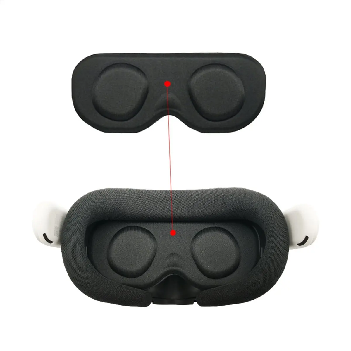 morning 5in1 VR Accessories Kits for Meta Quest 3 Face Cover VR Handle Protection Case Black