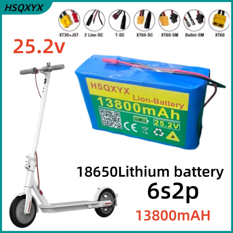 

High-Performance 25.2V 13800mAh Li-ion Battery | 6S2P 18650 Cells with BMS Protection, 2A Fast Charger for Daily Commute