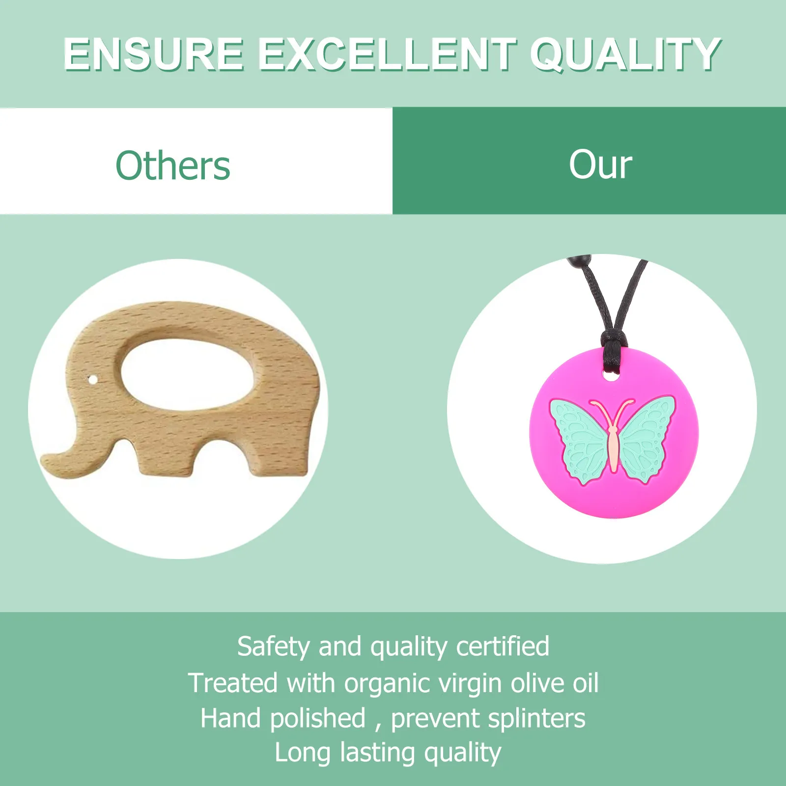 Премиальный силиконовый прорезыватель для младенцев и малышей, сенсорная игрушка-грызунок для облегчения прорезывания зубов, успокаивающий прорезыватель для младенцев Премиальный силиконовый прорезыватель для младенцев и малышей, сенсорная игрушка-грызунок для облегчения прорезывания зубов, успокаивающий прорезыватель для младенцев