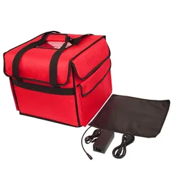 12V Pizza Insulation Package Thermostat Heated Suitcase Ice Pack Travel Takeaway Box Lunch Bag Food Delivery Handbag Waterproof