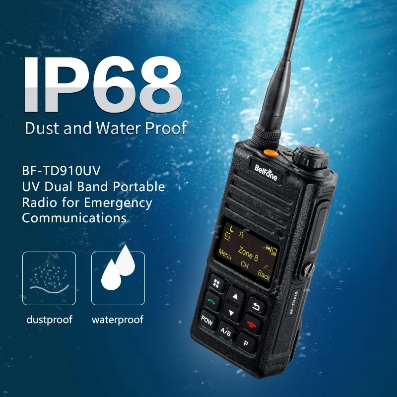 Handheld 5W Dual Band Uhf Vhf Dmr Radio Communication PTT Intercoms Digital Talkie Walkie