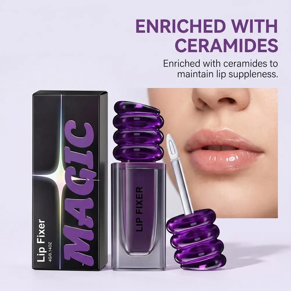 Moisturizing Lip Serum Deeply Nourishing Repair Dry Skin Smoothing Fine Lines Plump Shine Lightweight Gentle Hydrating Lip Gloss
