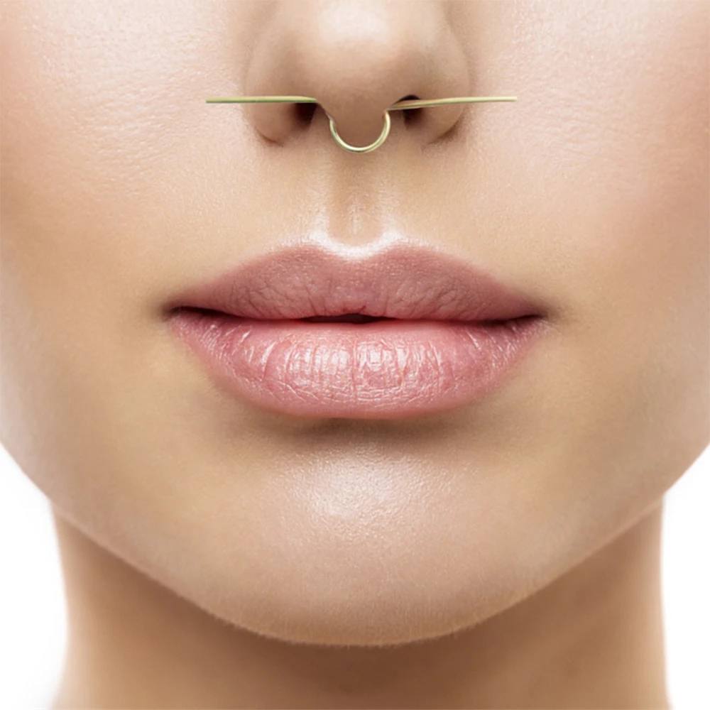 

Кольца в носу, 14-каратное золото, обручи ручной работы, искусственные украшения для пирсинга, изящные украшения для тела для женщин, вечерние, день рождения, повседневные подарки