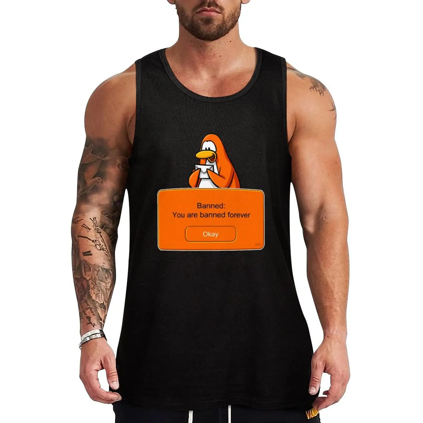 

Club Penguin - Banned Tank Top sleeveless vests Vests men clothing clothes for men summer