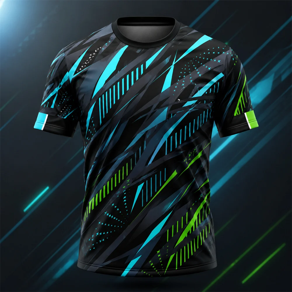 Men's Abstract Graphic Print T Shirt Short Sleeve Casual Summer Tee 3D Design Streetwear Top Quick Dry Lightweight Outdoor Wear