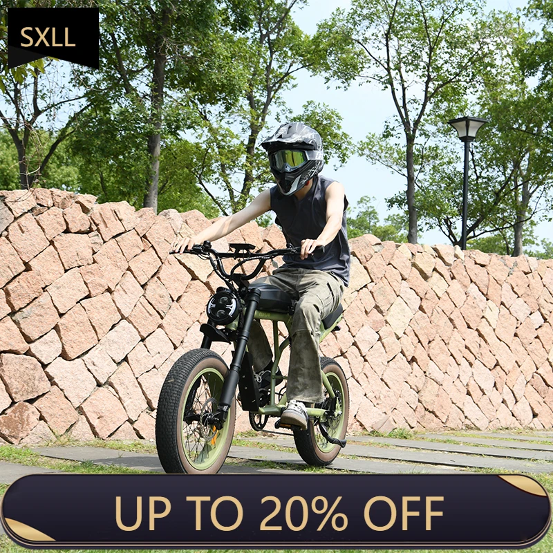 

SXLL US Stock Powerful Bike Cougar Bike 60V 750w Fat Bike Cheap 20 Inch Motorcycle
