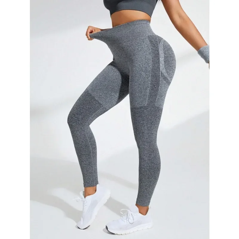 Women Seamless Leggings High Waist Fitness Leggings High Elastic Knitting Fashion Sports Pants Gym Running Yoga Butt Lift Tights