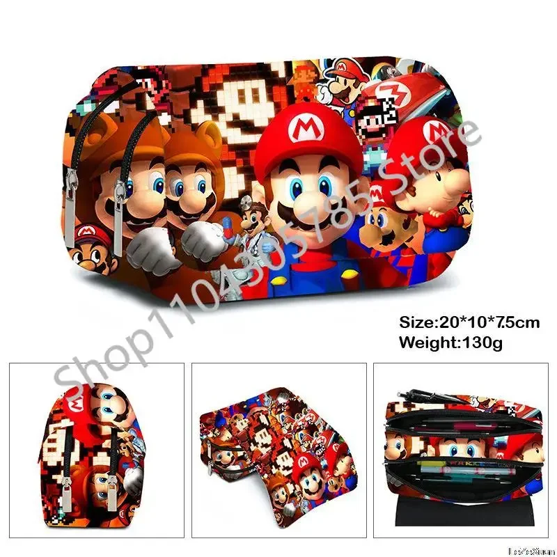 Anime Large Capacity Pencil Case Stationery School Supplies Pencil Cases Office Desk Storage Bag Students Gift Pen Case view 2