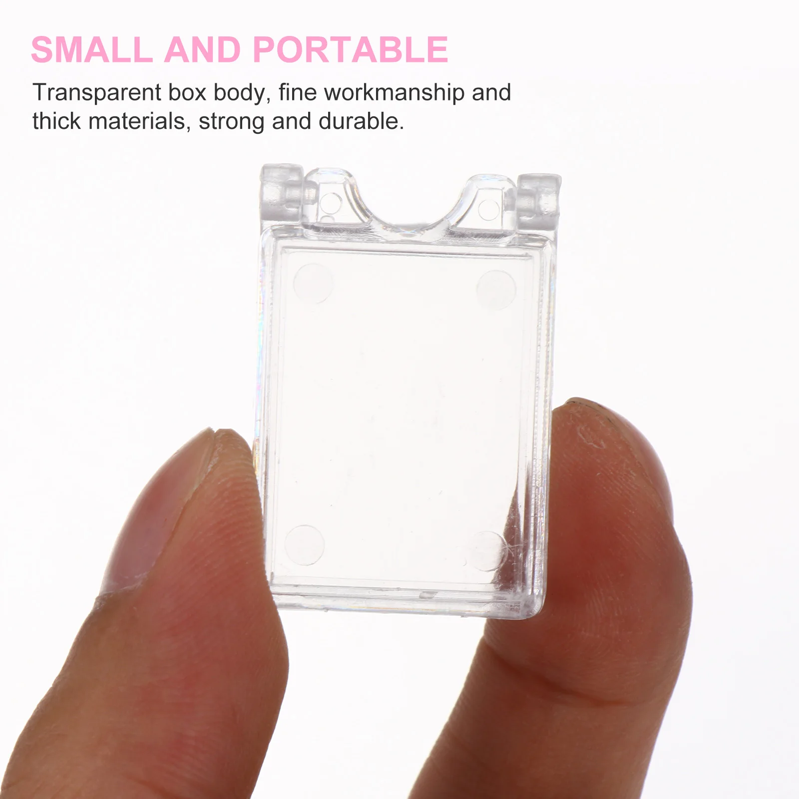 

Clear Transparent Nail Container Storage Box Organizer Case With Buckle Design For Rhinestones Beads Earrings Fishing Tackle