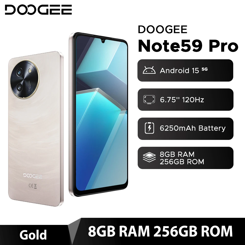 グローバルバージョン DOOGEE Note59 Pro 5G スマートフォン Android