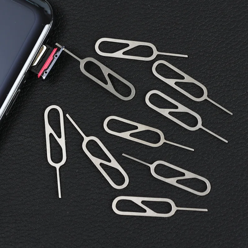 10 Uds bandeja de tarjeta Sim eyector Pin herramienta de extracción de llave para IPhone IPad Samsung Galaxy para Huawei Xiaomi tabletas accesorios Sim