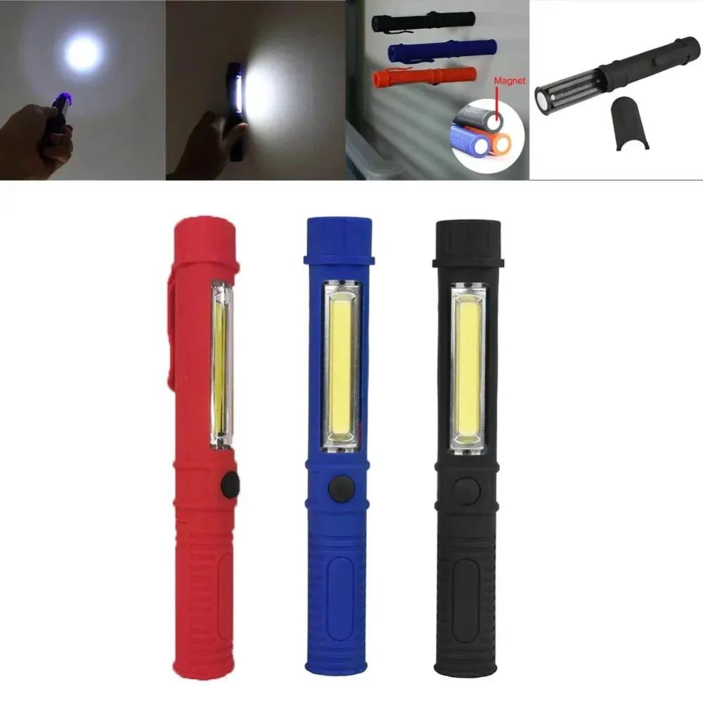 Portable Mini Pen Light Working Inspection light COB LED Multifunction Maintenance flashlight AAA Hand Torch lamp With Magnet
