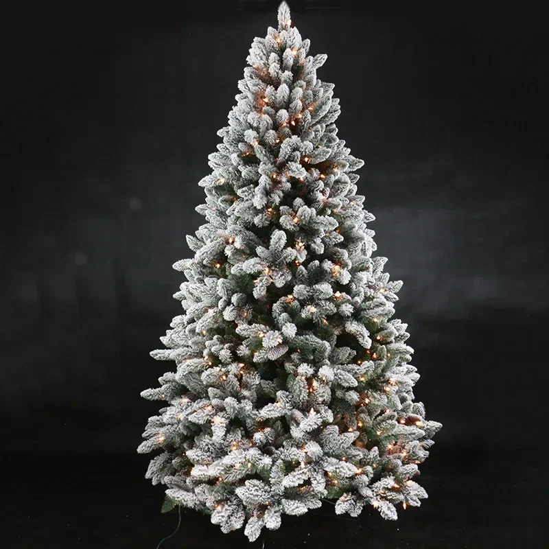 Pvc Christmas Tree Flocking Cedar Decoration Encrypted Snowflake Christmas Tree Luxury Family Gatherings Christmas Decorations