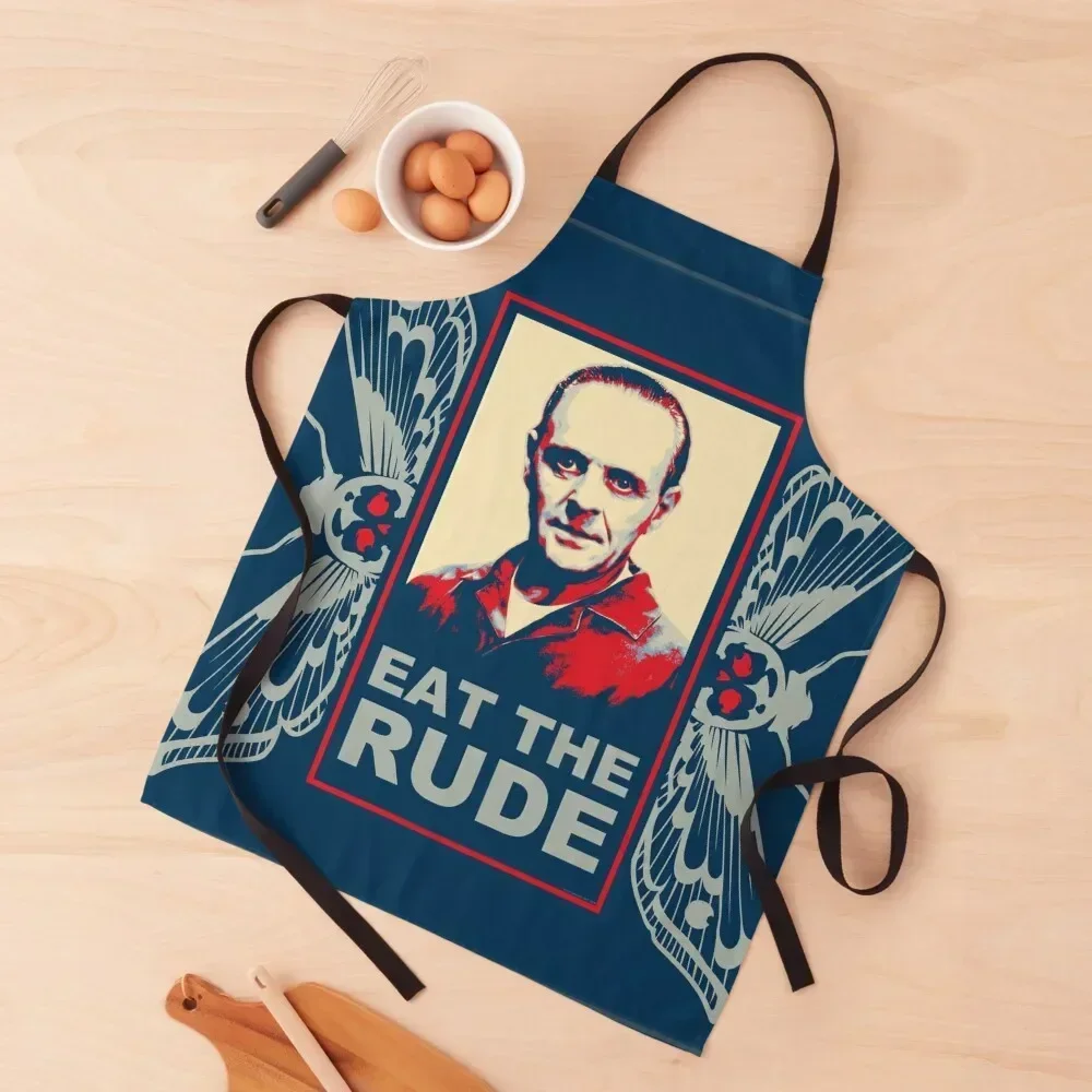 

Movie Hannibal Eat the Rude Moth Design Apron Kitchens Accessories Kitchen Women Christmas gift waiter Apron
