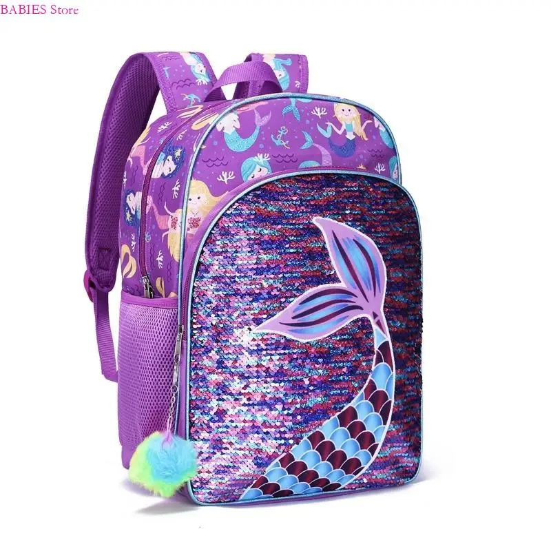 

C9GB Cartoon Sequin Backpack with Lunch Tote Pencil Bag School Daypack for Boys Girls