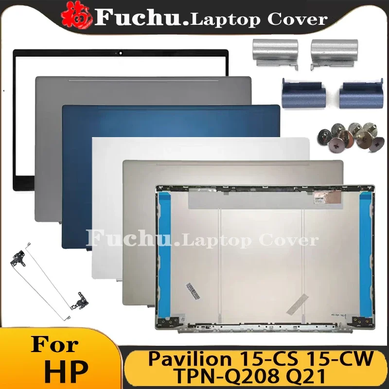 NIEUWE Top Back Case Voor HP Pavilion 15-CS 15-CW TPN-Q208 Q21 Laptop LCD Back Cover/Scharnieren/Front Bezel/Scharnier Cover Grijs L28379-001