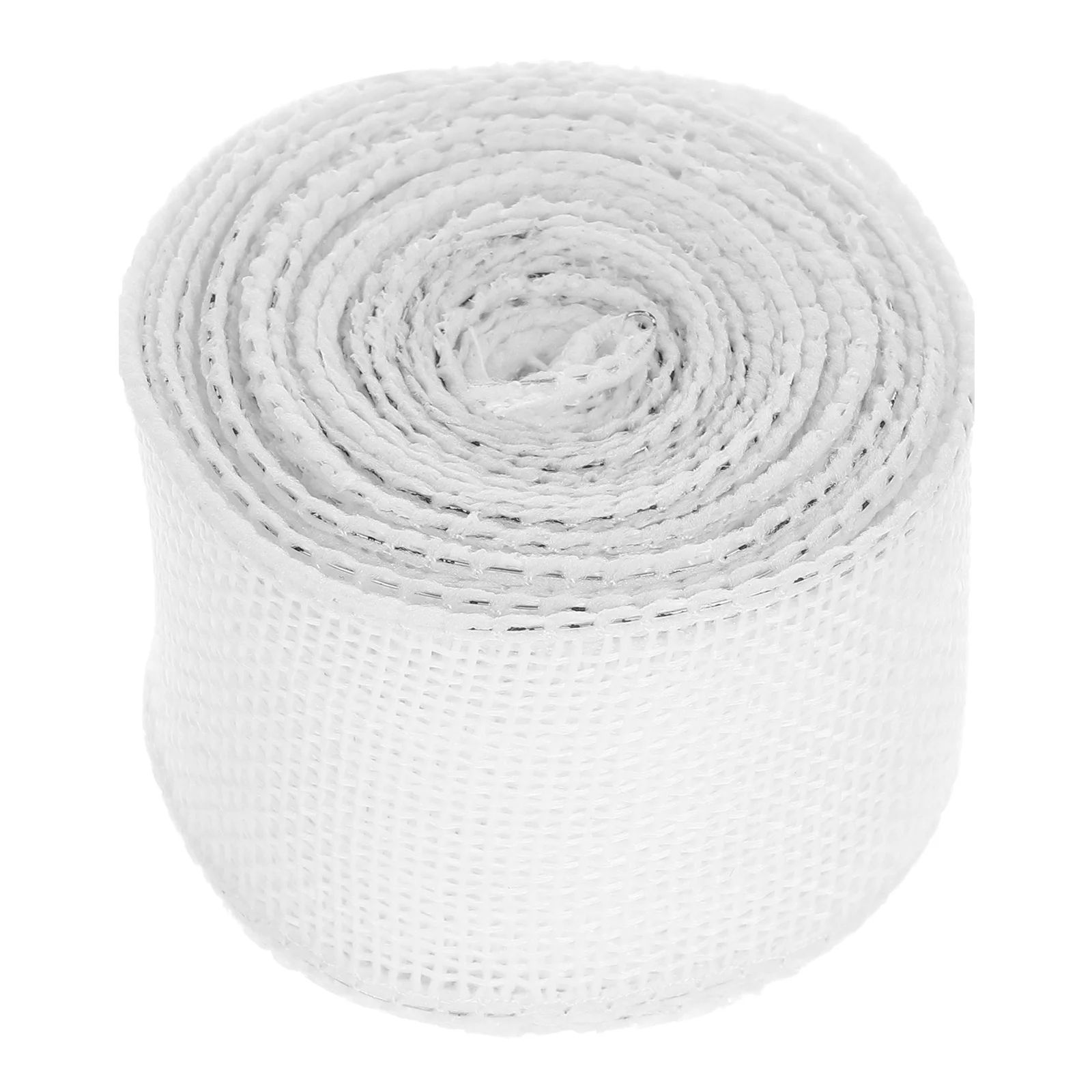 

40Mm Wired Edge Ribbon For Christmas Wreaths Wedding Decorative Bows Burlap String Wrapping Craft 5M Roll White Thick Fabric