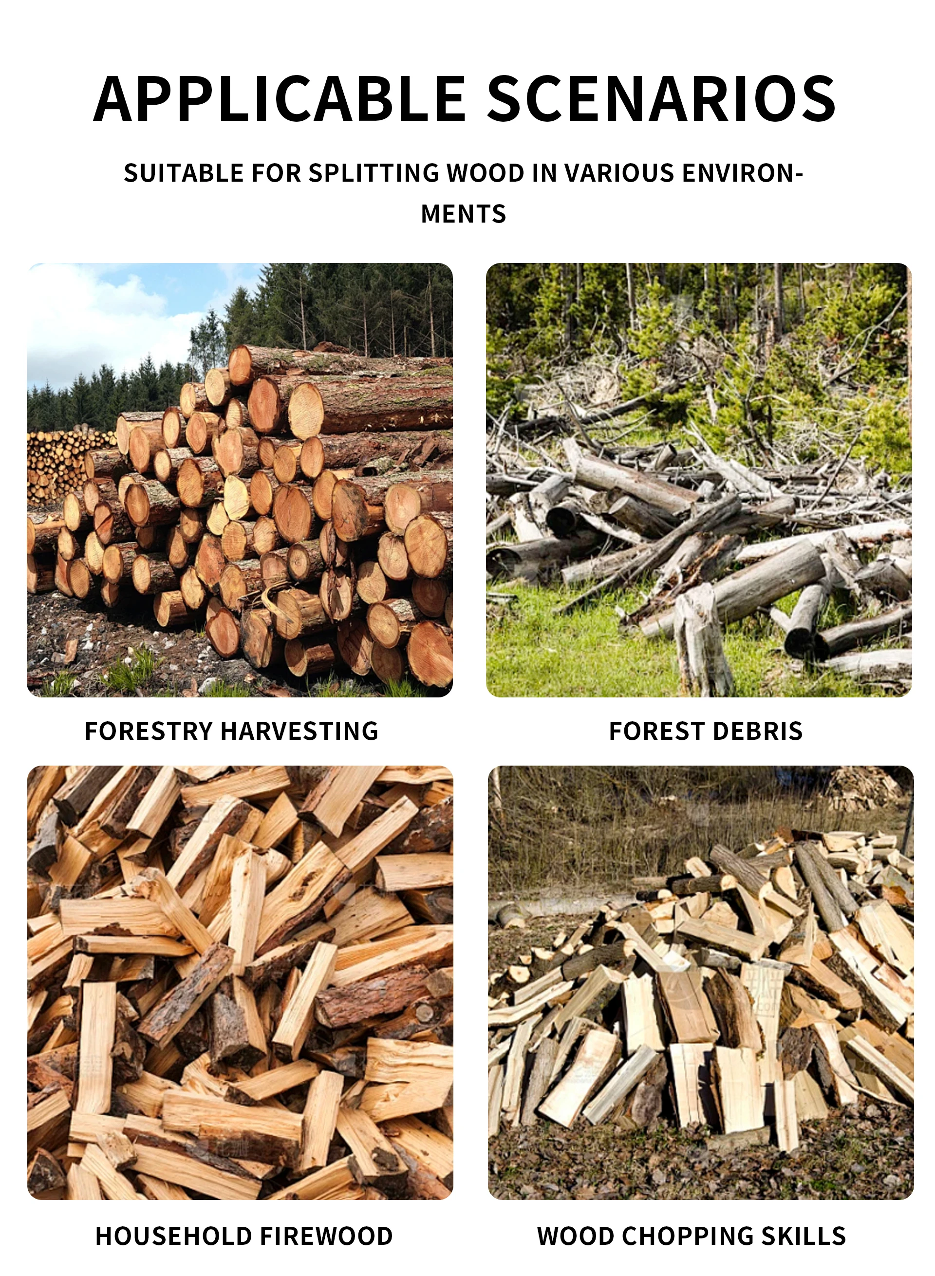 Trituradora de Madera Eléctrica Personalizada, Trituradora de Madera Hidráulica de 18 Toneladas, Maquinaria Forestal con Motor Eléctrico de 220v