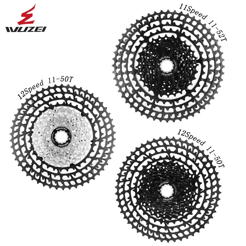 

WUZEI Ultralight Cassette 10/11/12 Speed 46T/50T/52T Bicycle Sprocket Mountain Bike Flywheel for Shimano HG