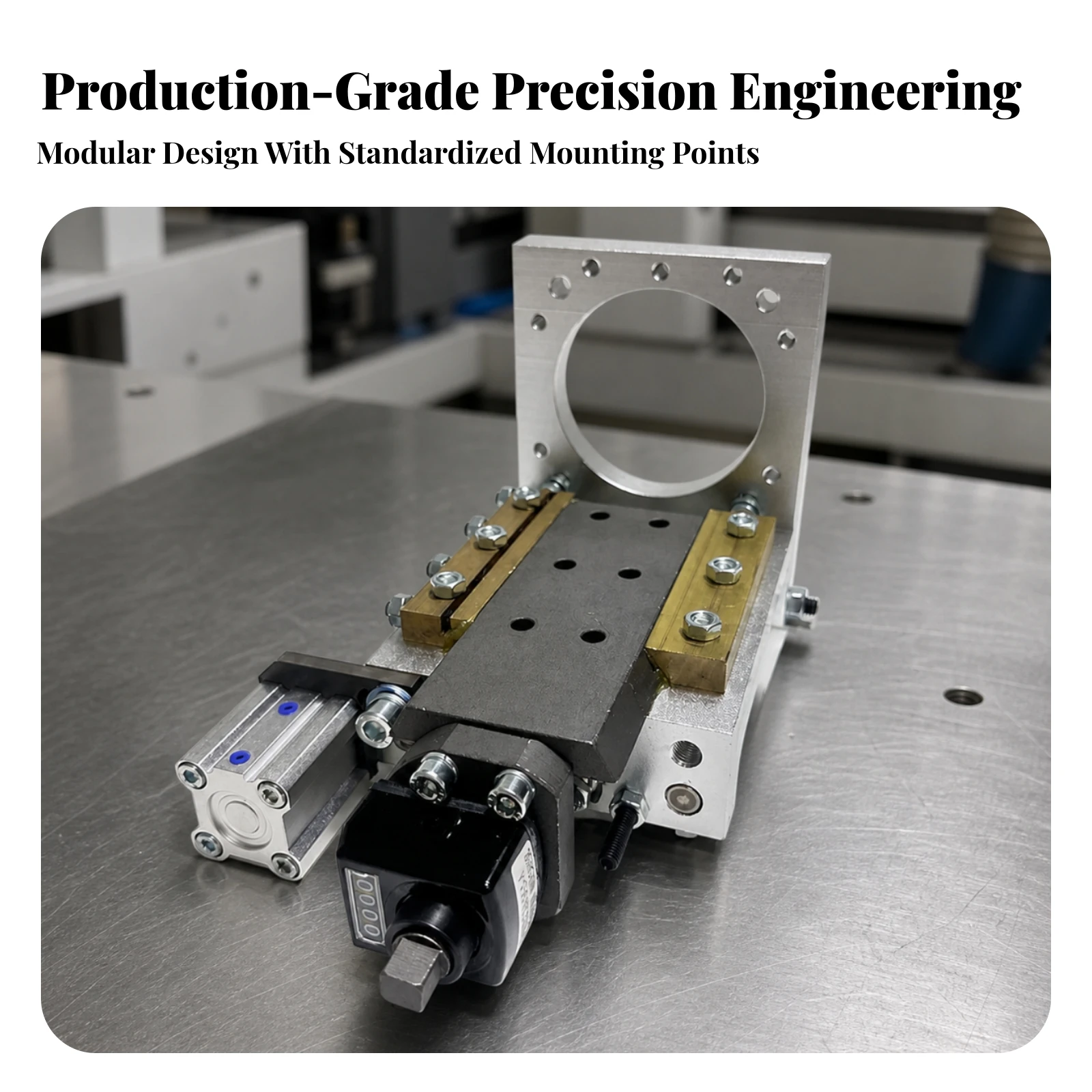 Tracking Motor Mounting Base High Load-Bearing Silver Metal Tracking Motor Mount L-Shaped Metal Mounting Base Easy to Install