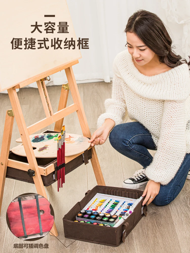 Drawer-type professional wooden easel drawing board Special sketch for art students can be folded and portable for storage.