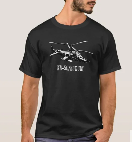 Russian KA-50 Black Shark Helicopter Gunship T-Shirt. Summer Cotton Short Sleeve O-Neck Mens T Shirt New S-3XL