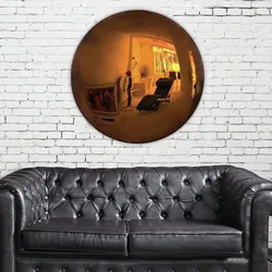 Stainless Steel Convex Mirror Wall Decoration, Sky Mirror Background, Pendant, Living Room, Bedroom, Villa Wall decoration