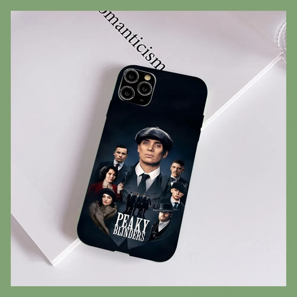 

Movie P-Peaky B-Blinders Phone Case for iPhone 14 11 12 13 Mini Pro Xs Max 8 7 6 6S Plus X XR Solid Candy Color Case