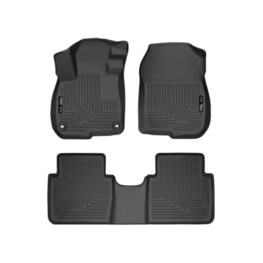 

Weatherbeater Floor Mats for 2017-2022 Honda CR-V Front 2nd Row 3-Piece Black Interior Car Mat Set with Premium Non-Slip Base a