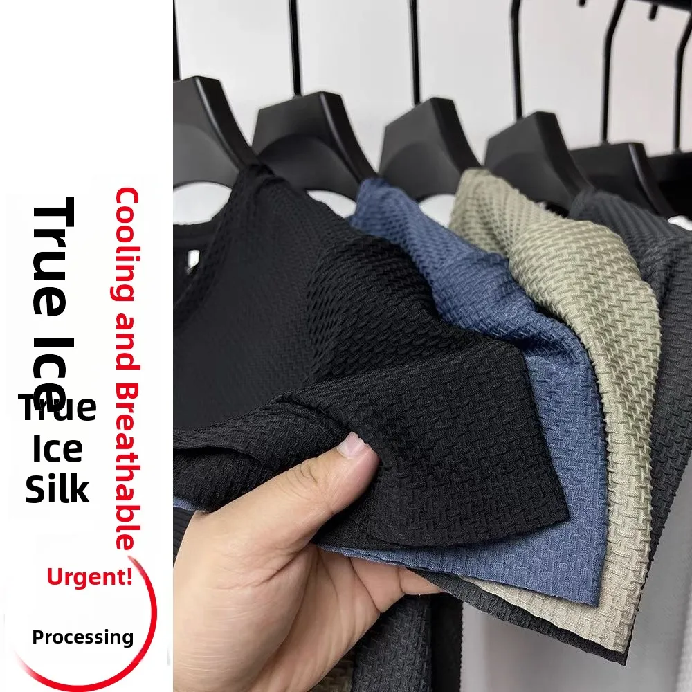 

Loose Fit Ice Silk ort Sve T-irt Men's Summer Faionable Youth round Ne Color Top Bamboo Cotton Clothing