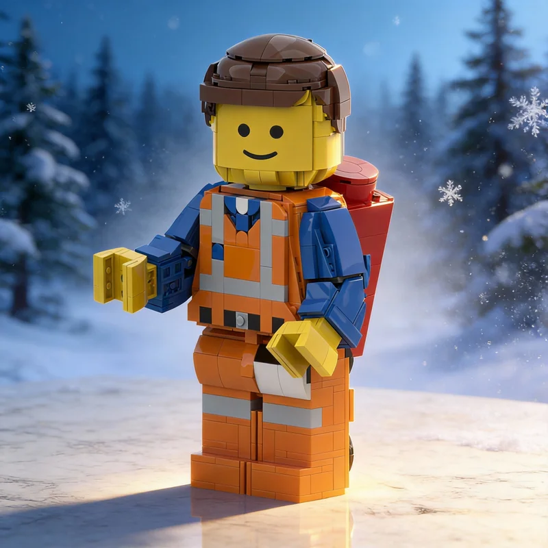 793pcs MOC Emmet Movie Scaled Minifigure Collectible Minifigures Model Building Blocks Room Decor, Home Decor Display Model Gift