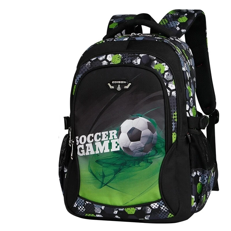 Lightweight Football School Bag Cut School Backpack Travel Bag Soccers School Bags for Teenage Boys Bookbag Ball Kids Backpack
