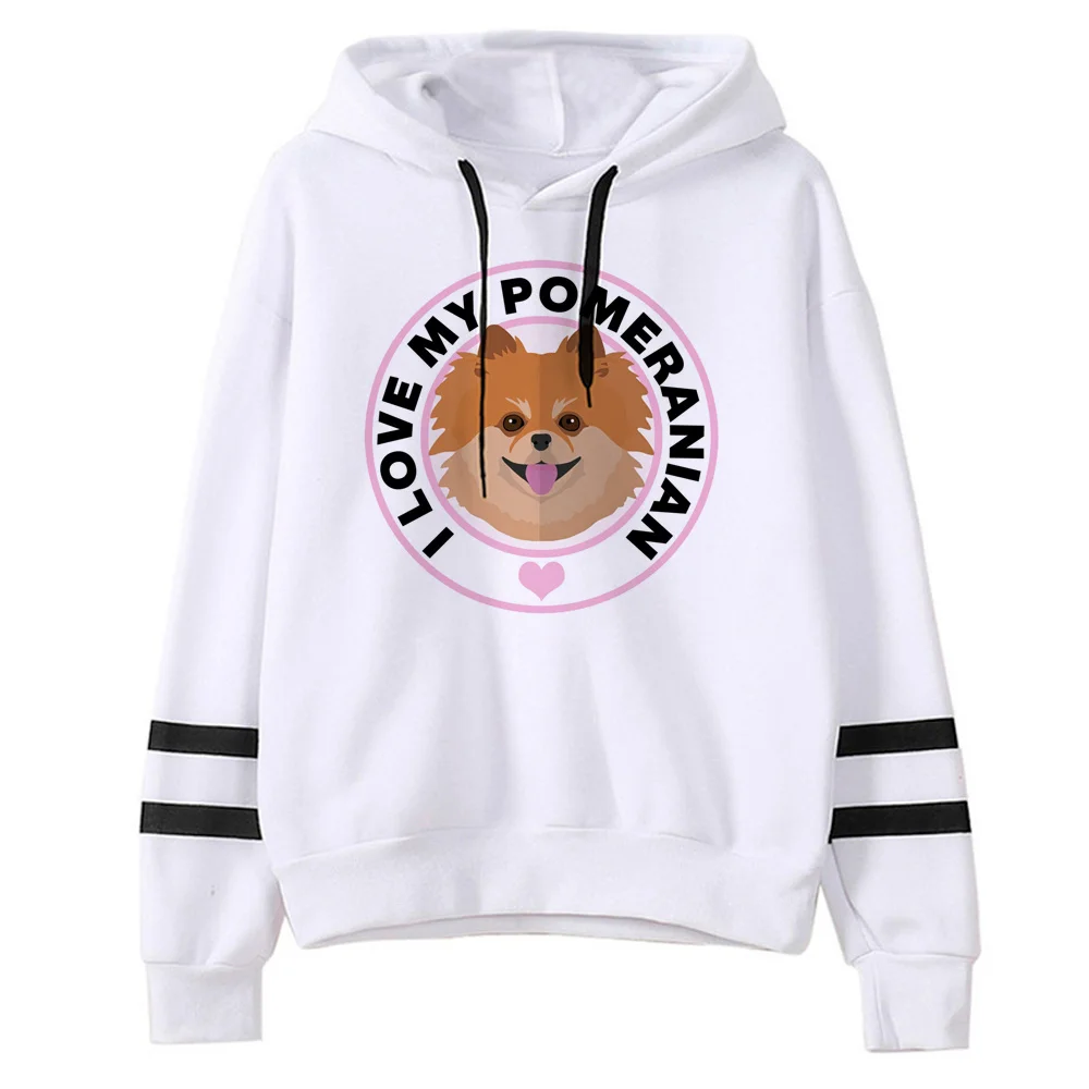 Pomeranian hoodies women anime Fleece aesthetic gothic sweater female long sleeve top sweater