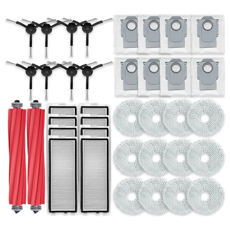 

Hot Sale-For Roborock Qrevo S, Qrevo Pro, Qrevo Maxv Robot Vacuum Main Side Brush Hepa Filter Mop Pad Cloth Dust Bag Accessories