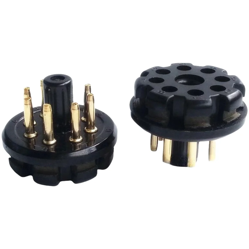 GZS8-B Socket 8Pins Tube Socket Oxidation-resistant Contacts Stable Electrical Connections Bakelite Construction