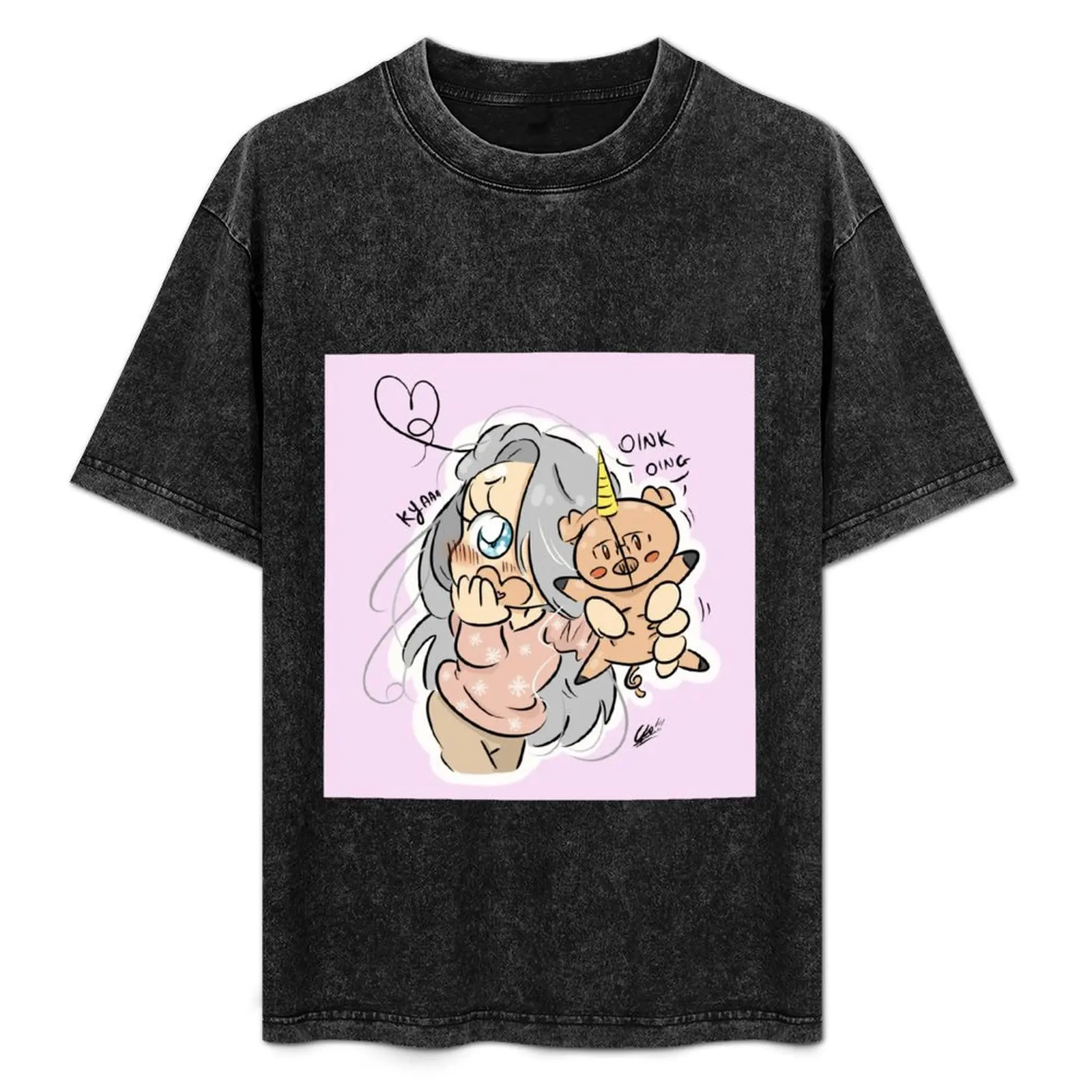 

Unicorn Piggy T-Shirt Stylish Graphic Short Sleeve Top