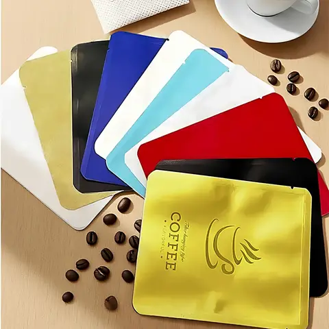 StoBag 100 st. kaffepulverförpackningspåsar aluminiumfolie kraftpapper plast liten förseglad värmeförsegling för te- och nötter förvaringspåse 8 best sales förvaring av omslagspapper - №7
