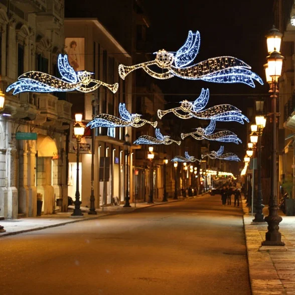 Large Outdoor Christmas Light Arch Led Across Street for Carnival Festival Motif Light Christmas Festival Street Decoration