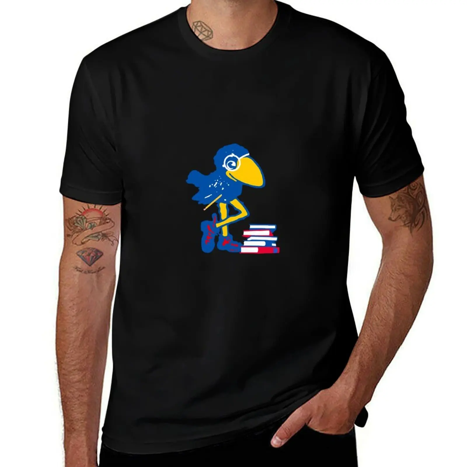 

KU Jayhawk Nerd 2 T-Shirt t shirts for man graphic tees man t shirt summer T-Shirt