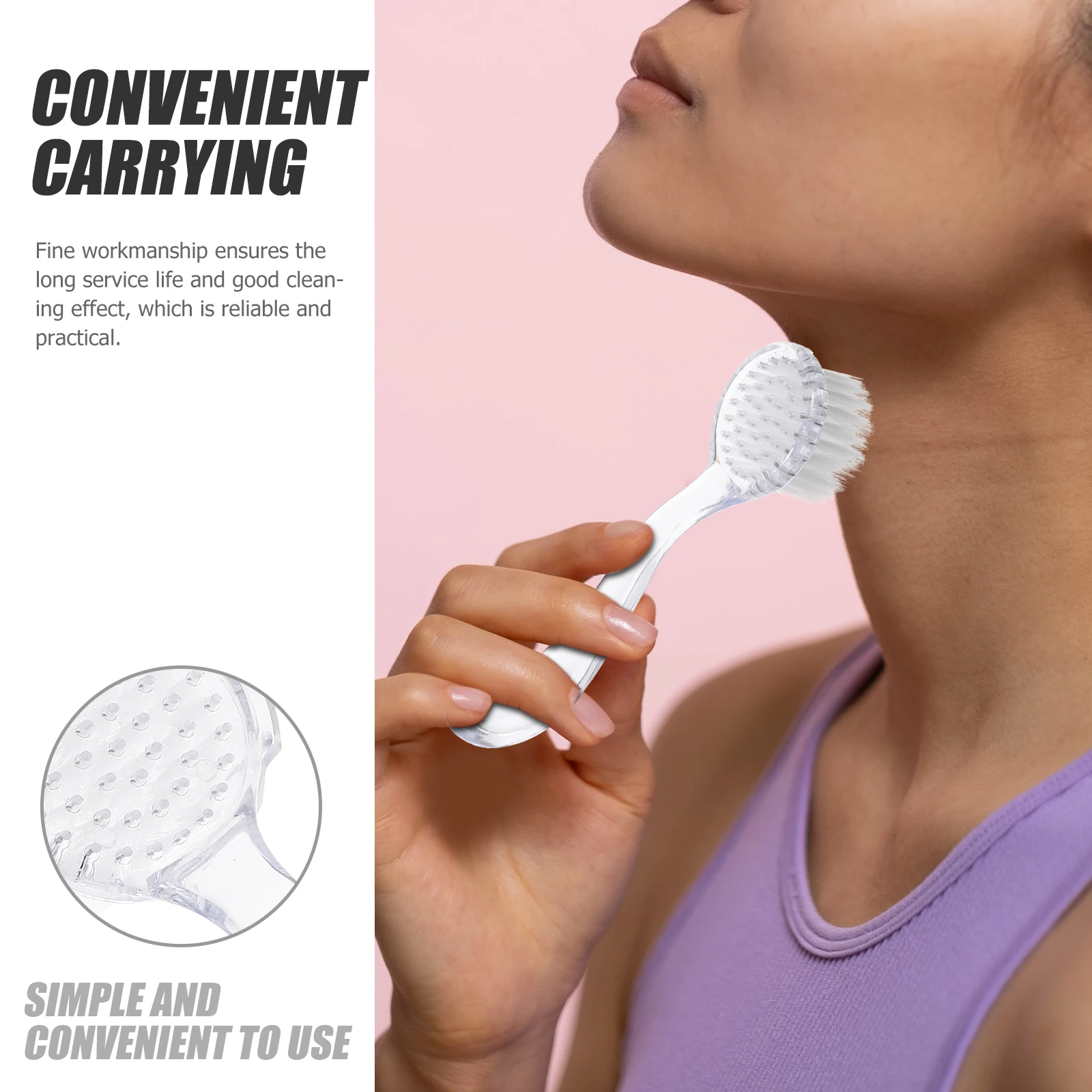 

6 Pcs Cow Horns Face Wash Brush Nail Art Dust Cleaning Fingernail Cleaner Electric Brushes Duster Abs