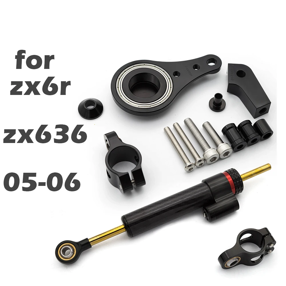 

For Kawasaki ZX636 ZX-6R 2005-2006 CNC Motorcycles Steering Stabilize Damper Bracket Mount Mounting Support Holder Kit Set