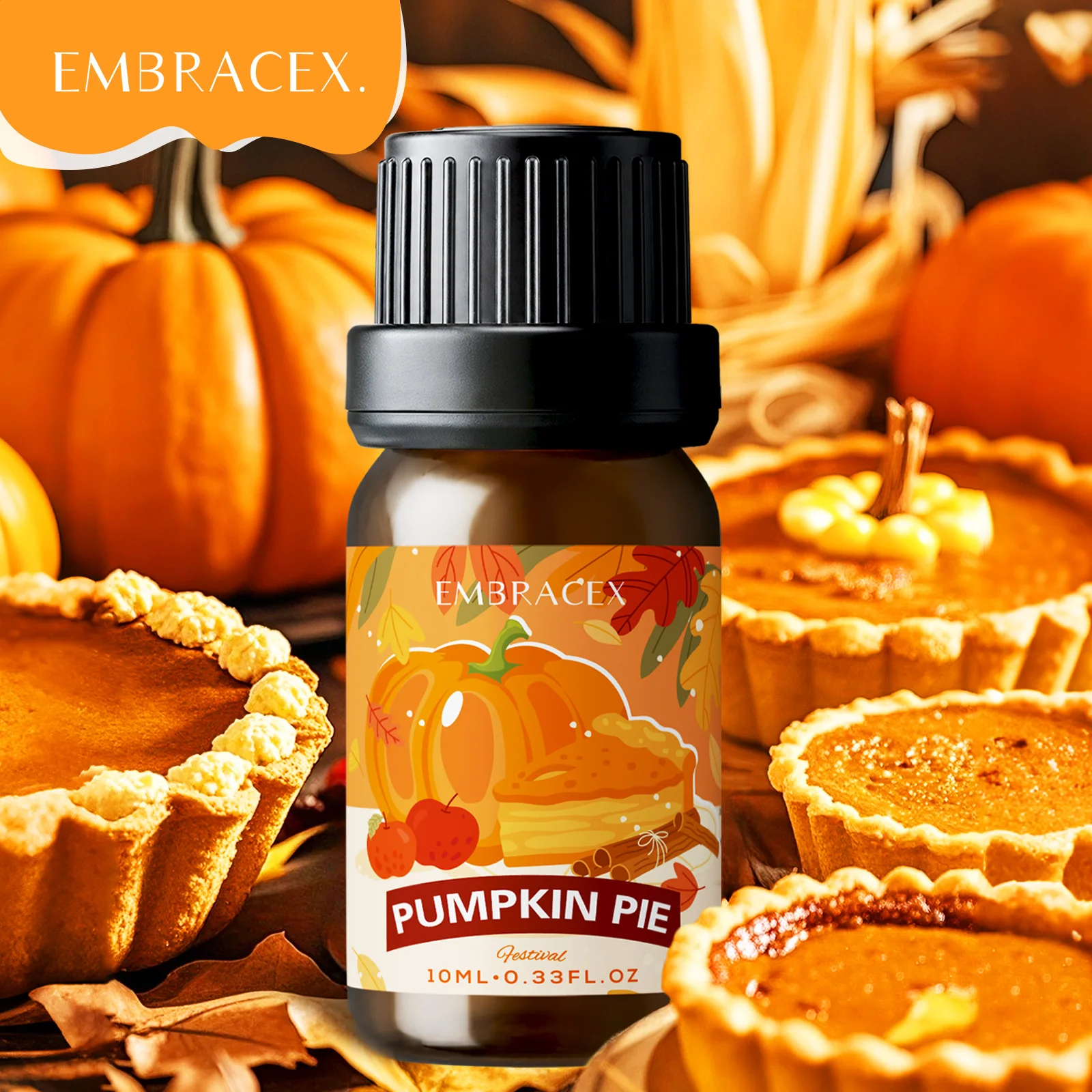 10ml Kürbiskuchen-Duftöle Erfrischender Auto-Lufterfrischer für Aromadiffusoren