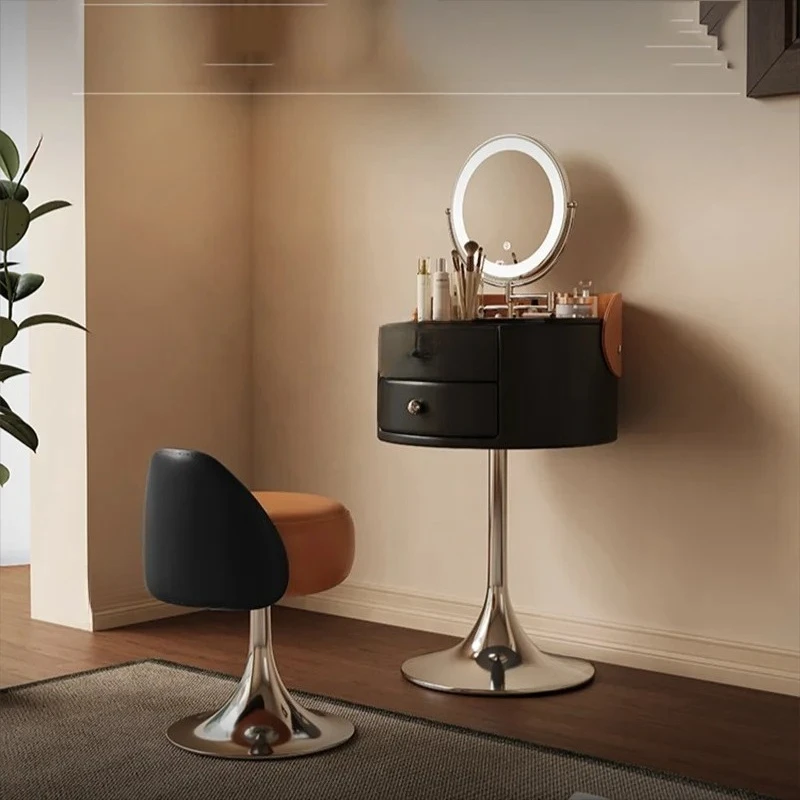 

Dimmable Nordic Lights Night Table Metal Round Narrow Cool Modern Nightstands Dressers Luxury Black Cabeceros Furniture Bedro