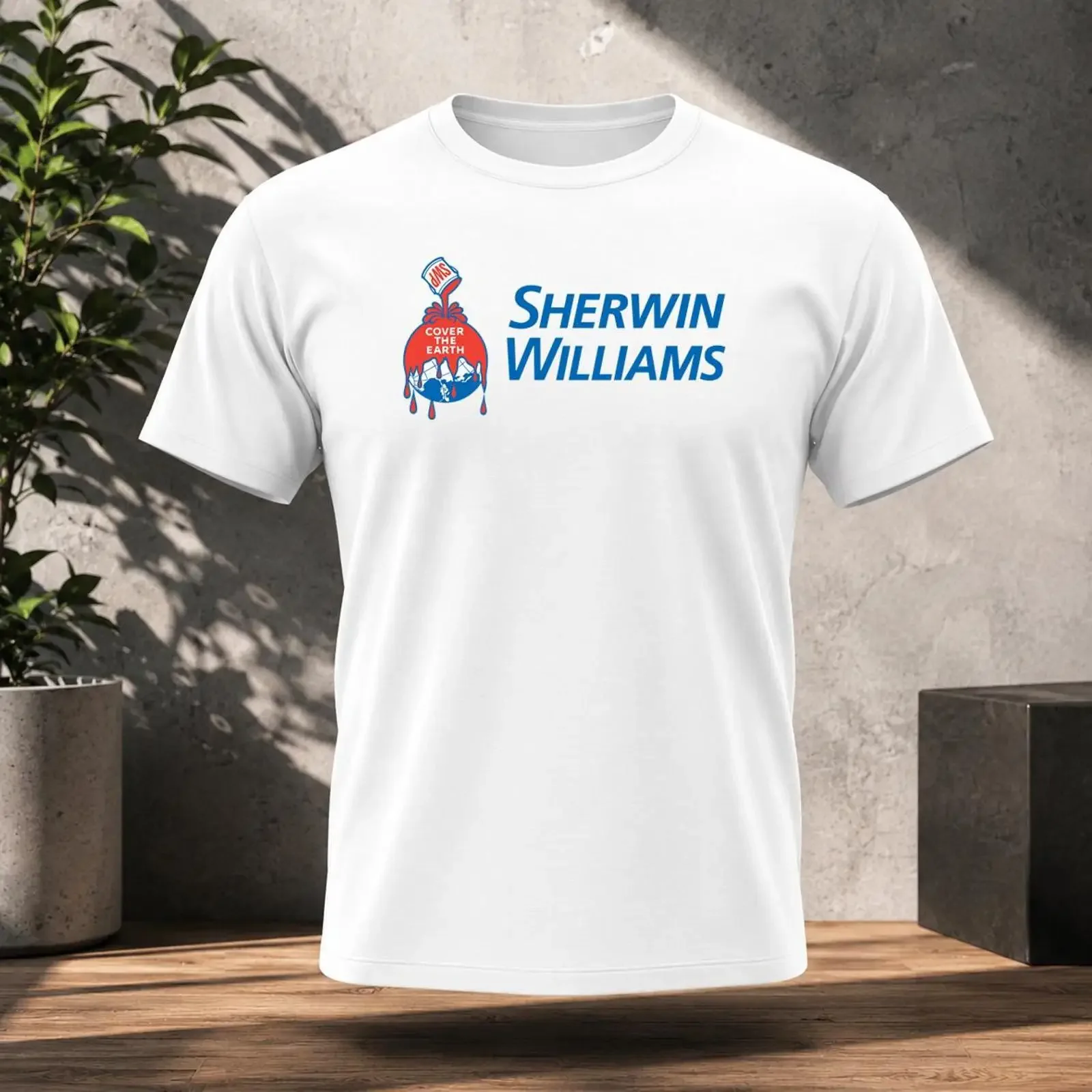 Sherwin Williams T Shirt Painter Contractor Paint Company Workwear Logo vintage Washed designer clothes Versatile Comfortable