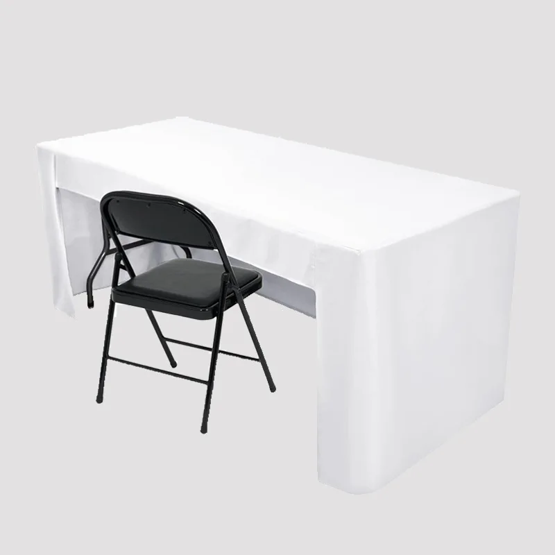 

6ft Long Table Cloth Hotel Conference Table Cover Rectangle Solid Color Office Activity Registration Wedding Decoration Party